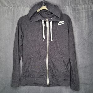 NIKE gray double zip Hoodie